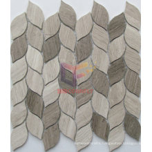 Wood Marble Made Leaf Like Mosaic Tile (CFS1148)